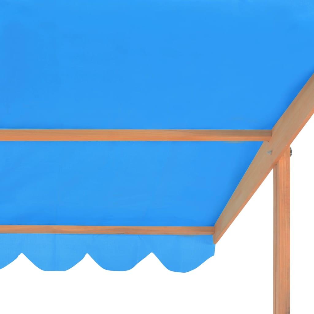 Sandbox With Adjustable Roof Firwood 115X115X115 Cm