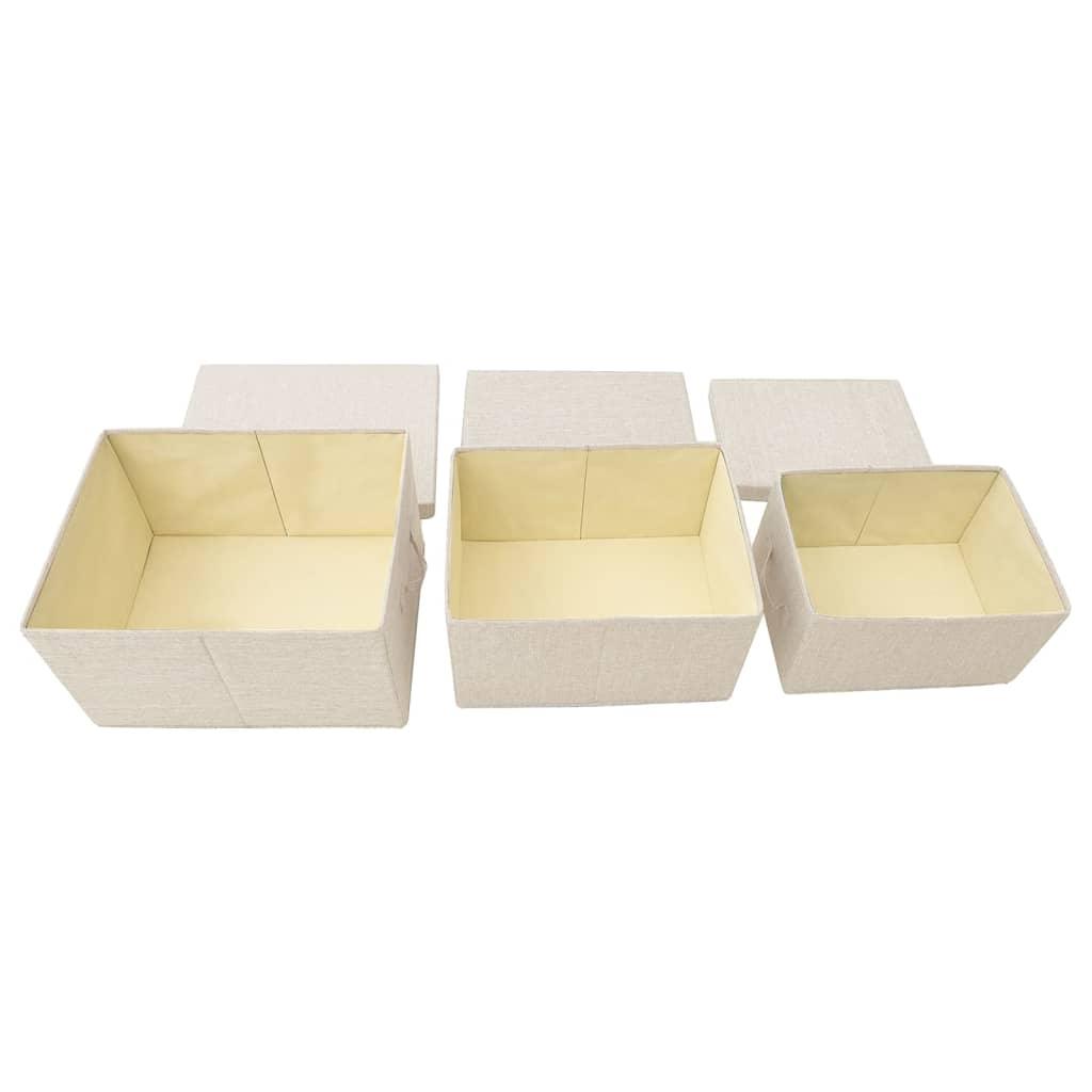 Stackable Storage Box Set Of 3 Piece Fabric