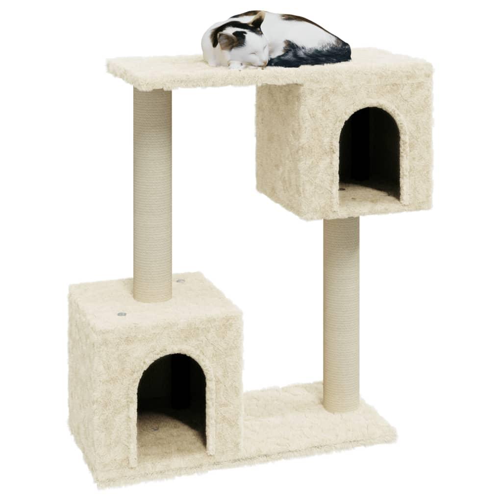 Trendyproduct.co.uk Cat Tree With Sisal Scratching Posts 60 Cm vidaXL Animals & Pet Supplies Animals & Pet Supplies > Pet Supplies > Cat Supplies > Cat Furniture Cat Furniture Cat Supplies Cream parcel Pet Supplies vidaXL