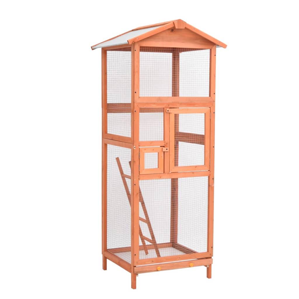 Bird Cage 68X62X166 Cm Solid Firwood