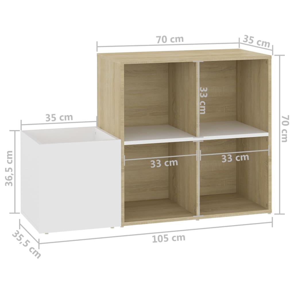 Hall Shoe Cabinet 105X35.5X70 Cm Engineered Wood