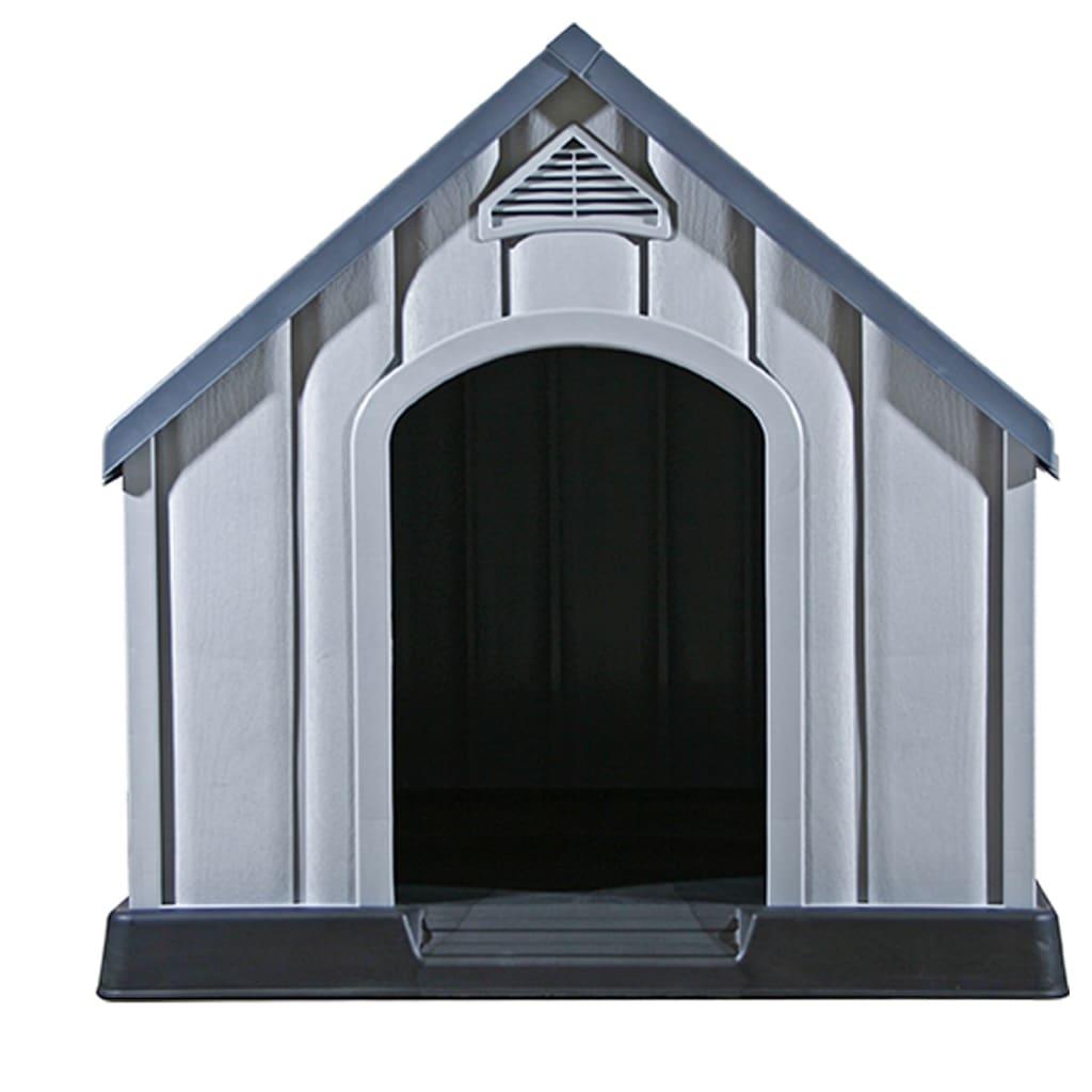 Trendyproduct.co.uk Dog House Grey 92X87X91 Cm Plastic vidaXL Animals & Pet Supplies Animals & Pet Supplies > Pet Supplies > Dog Supplies > Dog Houses Dog Houses Dog Supplies Grey parcel Pet Supplies vidaXL