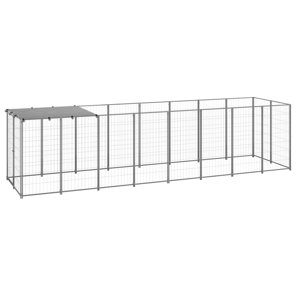 Trendyproduct.co.uk Dog Kennel Steel vidaXL Animals & Pet Supplies Animals & Pet Supplies > Pet Supplies > Dog Supplies > Dog Kennels & Runs Black Dog Kennels & Runs Dog Supplies parcel Pet Supplies vidaXL