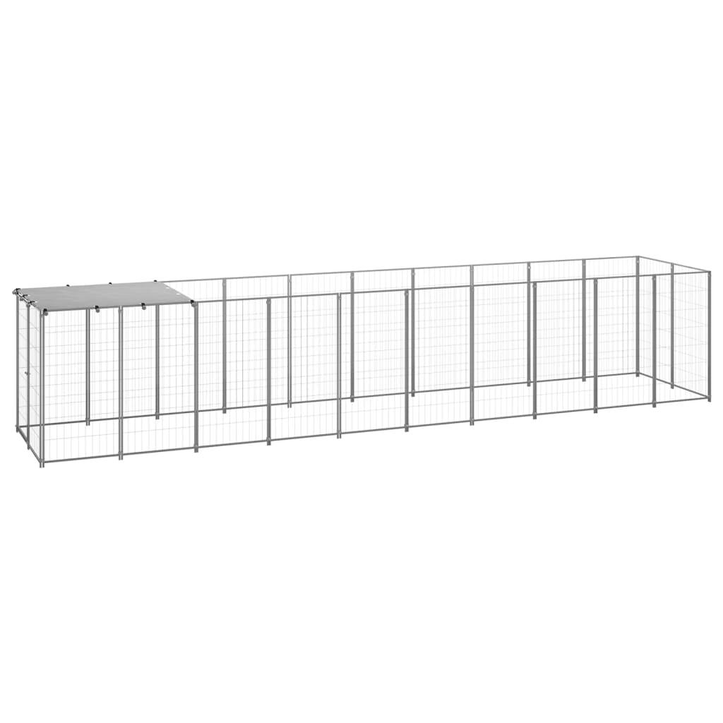 Trendyproduct.co.uk Dog Kennel Steel vidaXL Animals & Pet Supplies Animals & Pet Supplies > Pet Supplies > Dog Supplies > Dog Kennels & Runs Black Dog Kennels & Runs Dog Supplies parcel Pet Supplies vidaXL