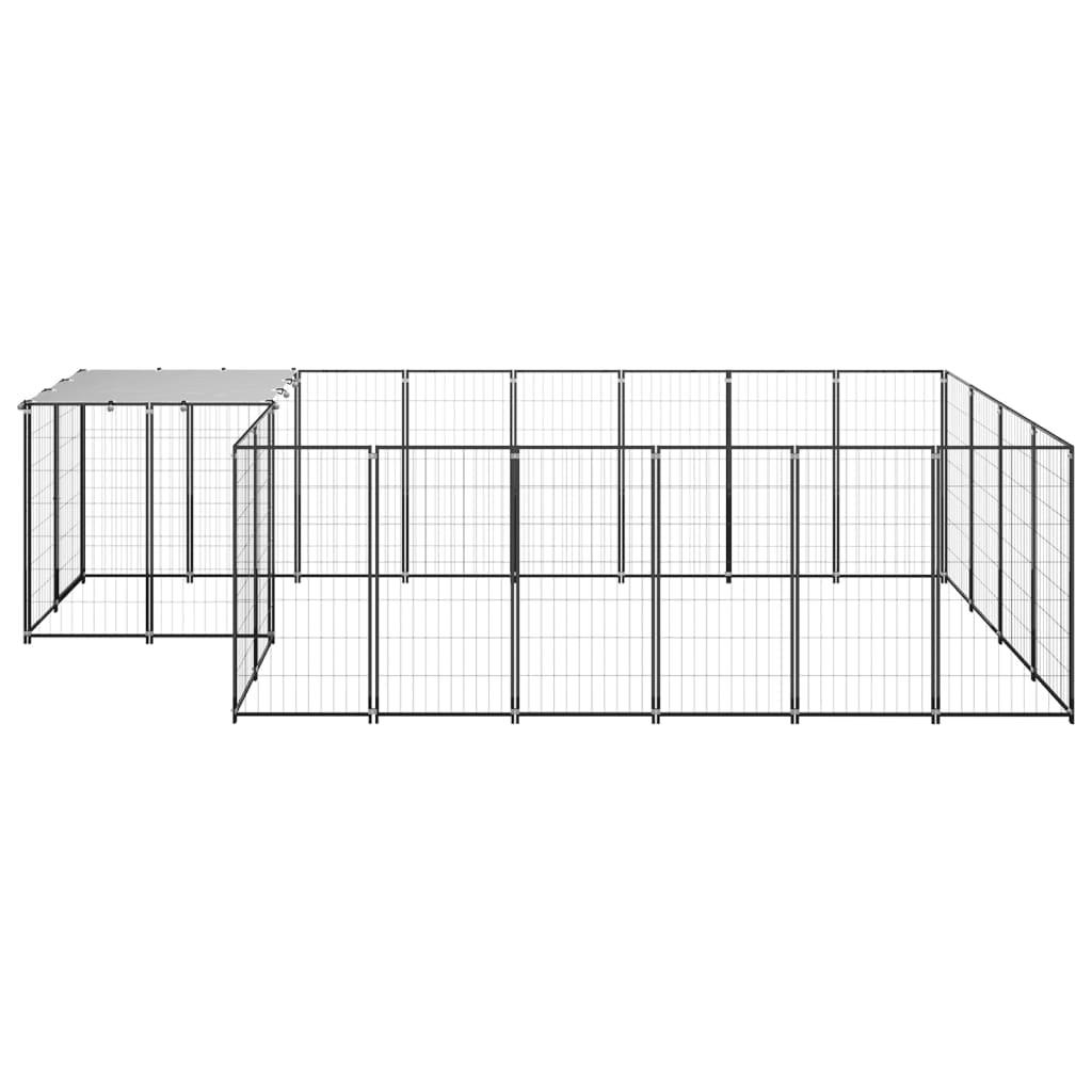 Trendyproduct.co.uk Dog Kennel Steel vidaXL Animals & Pet Supplies Animals & Pet Supplies > Pet Supplies > Dog Supplies > Dog Kennels & Runs Black Dog Kennels & Runs Dog Supplies parcel Pet Supplies vidaXL