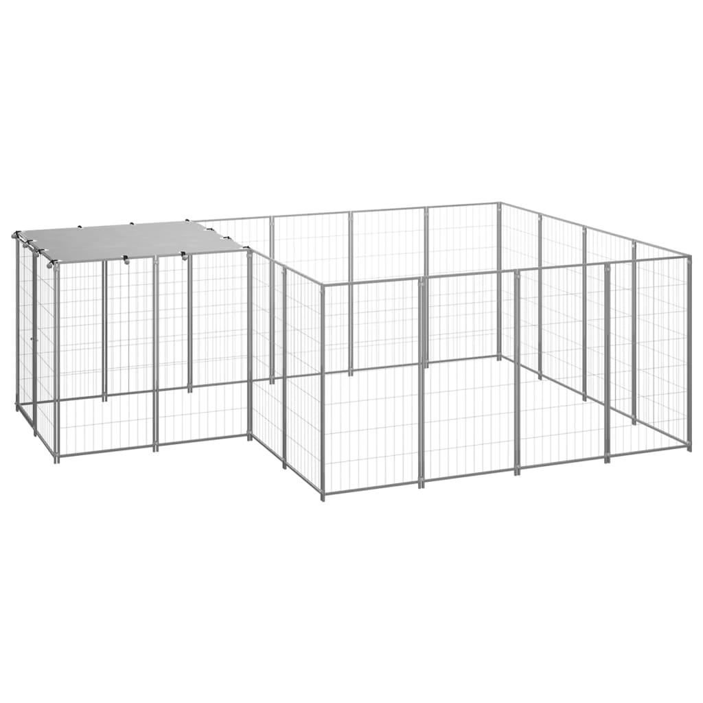 Trendyproduct.co.uk Dog Kennel Steel vidaXL Animals & Pet Supplies Animals & Pet Supplies > Pet Supplies > Dog Supplies > Dog Kennels & Runs Black Dog Kennels & Runs Dog Supplies parcel Pet Supplies vidaXL