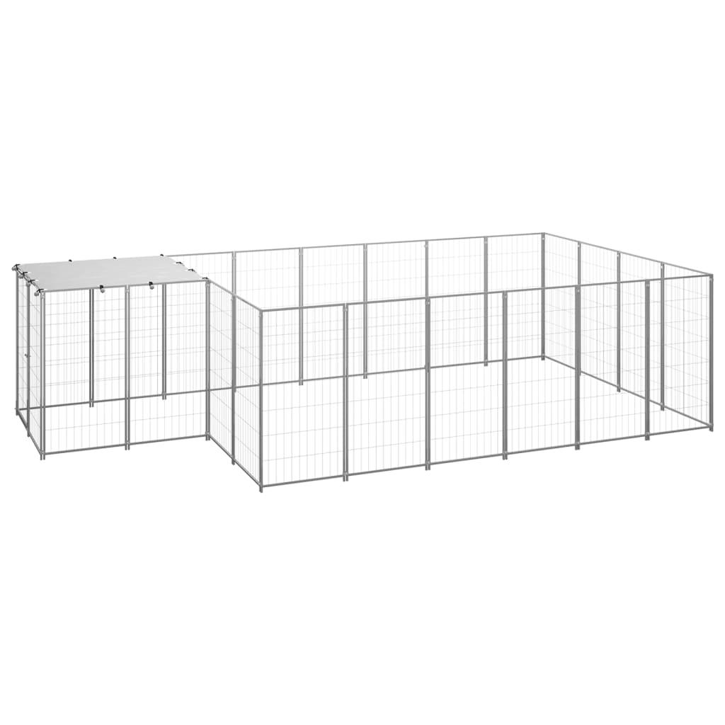 Trendyproduct.co.uk Dog Kennel Steel vidaXL Animals & Pet Supplies Animals & Pet Supplies > Pet Supplies > Dog Supplies > Dog Kennels & Runs Black Dog Kennels & Runs Dog Supplies parcel Pet Supplies vidaXL