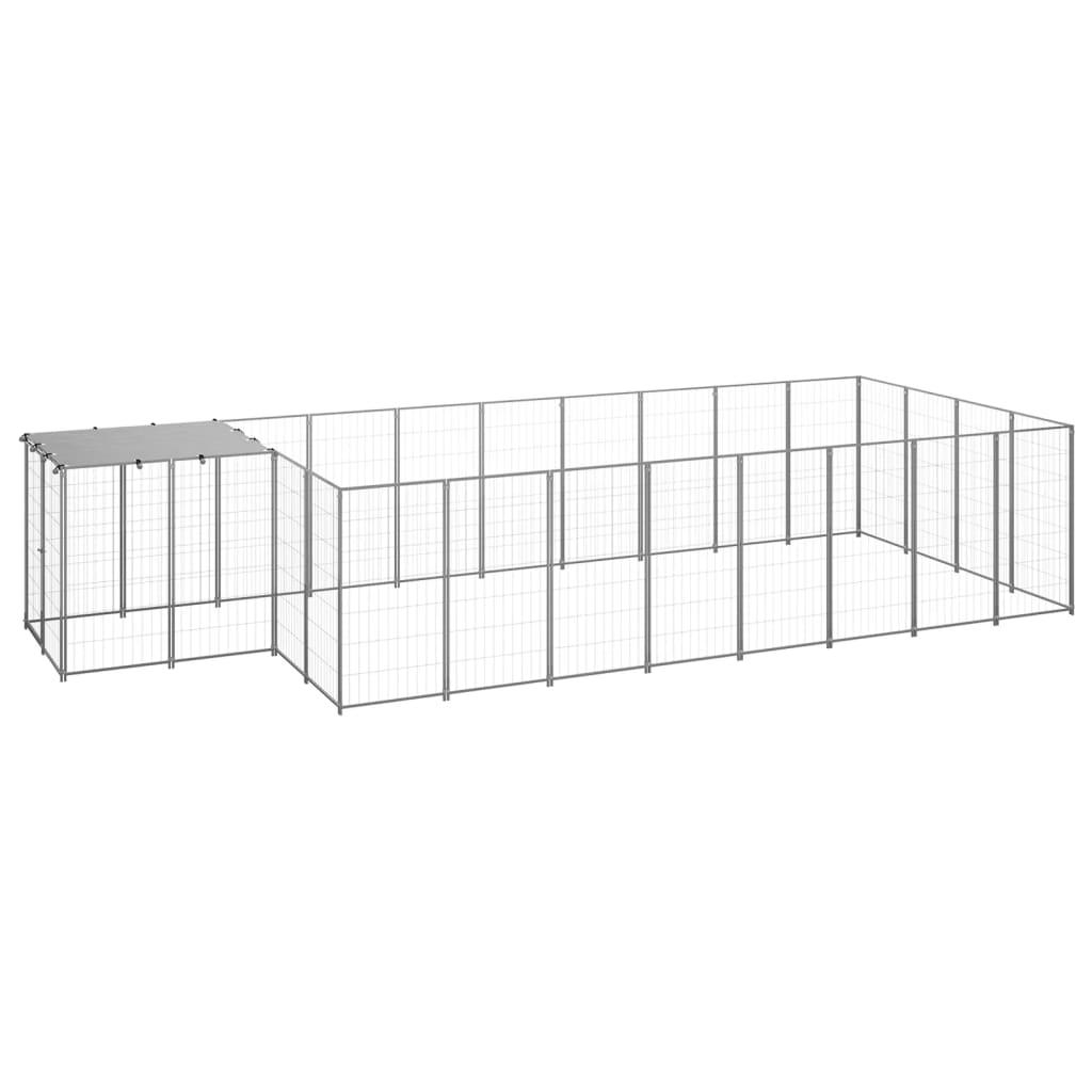 Trendyproduct.co.uk Dog Kennel Steel vidaXL Animals & Pet Supplies Animals & Pet Supplies > Pet Supplies > Dog Supplies > Dog Kennels & Runs Black Dog Kennels & Runs Dog Supplies parcel Pet Supplies vidaXL