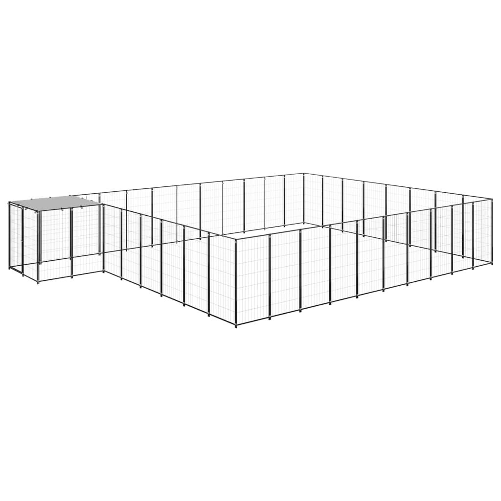 Trendyproduct.co.uk Dog Kennel Steel vidaXL Animals & Pet Supplies Animals & Pet Supplies > Pet Supplies > Dog Supplies > Dog Kennels & Runs Dog Kennels & Runs Dog Supplies parcel Pet Supplies Silver vidaXL