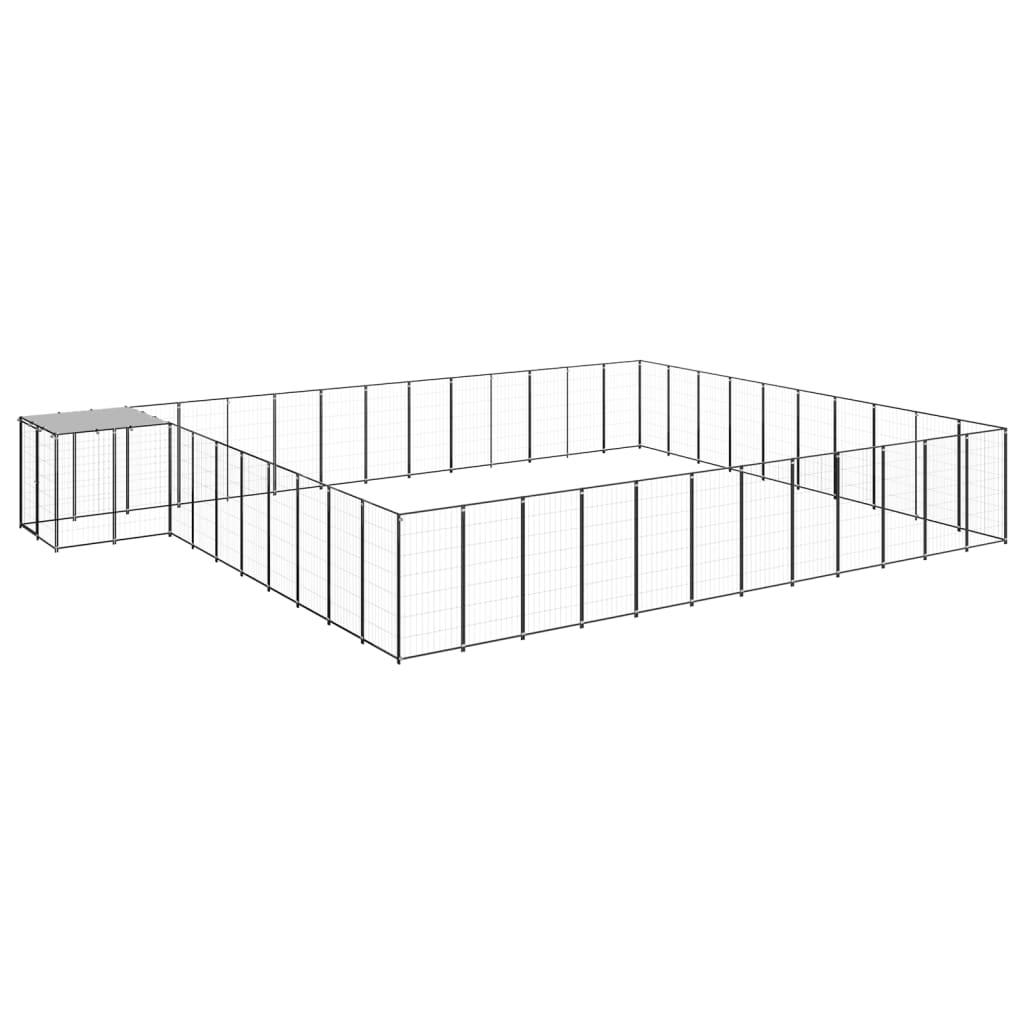 Trendyproduct.co.uk Dog Kennel Steel vidaXL Animals & Pet Supplies Animals & Pet Supplies > Pet Supplies > Dog Supplies > Dog Kennels & Runs Dog Kennels & Runs Dog Supplies parcel Pet Supplies Silver vidaXL