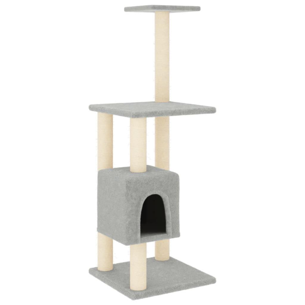 Trendyproduct.co.uk Cat Tree With Sisal Scratching Posts 104 Cm vidaXL Animals & Pet Supplies Animals & Pet Supplies > Pet Supplies > Cat Supplies > Cat Furniture Cat Furniture Cat Supplies Grey parcel Pet Supplies vidaXL