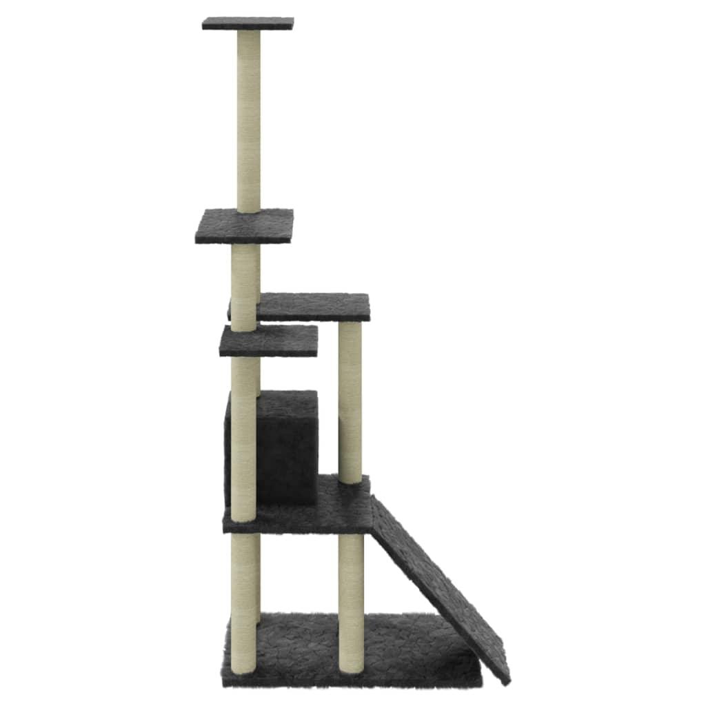 Trendyproduct.co.uk Cat Tree With Sisal Scratching Posts 155 Cm vidaXL Animals & Pet Supplies Animals & Pet Supplies > Pet Supplies > Cat Supplies > Cat Furniture Cat Furniture Cat Supplies Grey parcel Pet Supplies vidaXL