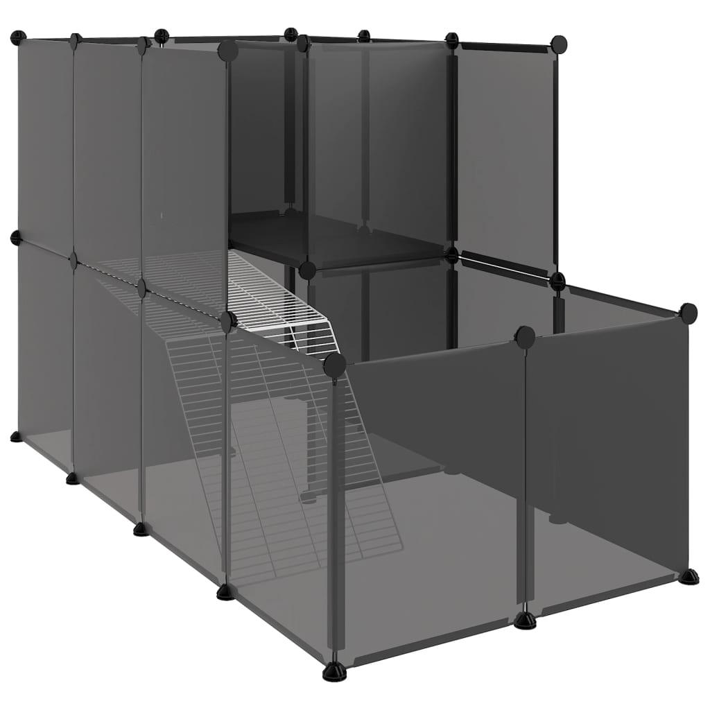 Small Animal Cage 142X74X93 Cm Pp And Steel