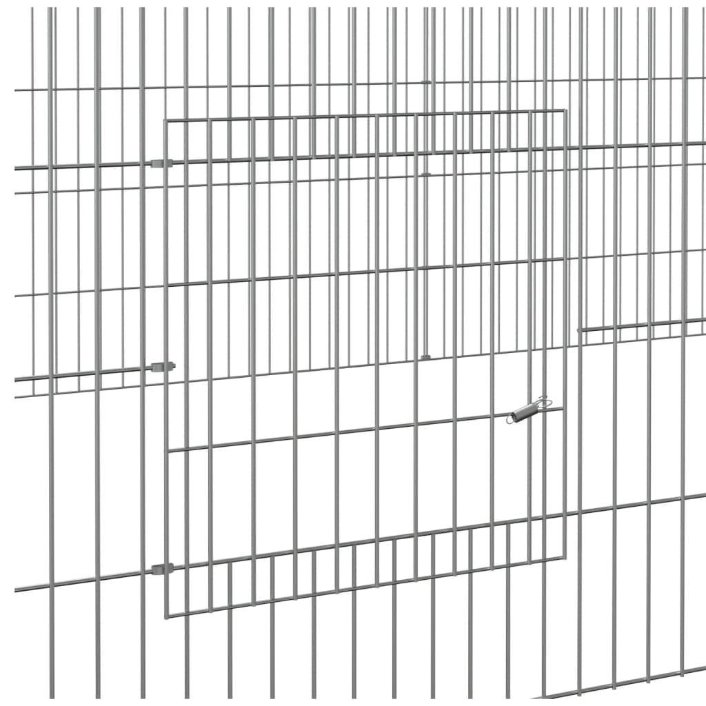 5-Panel Rabbit Cage Galvanised Iron