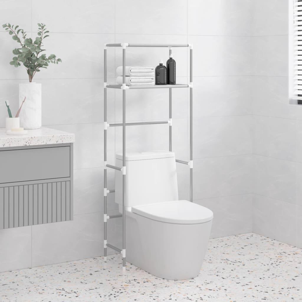 2-Tier Storage Rack Over Toilet 53.5X28X143 Cm Iron