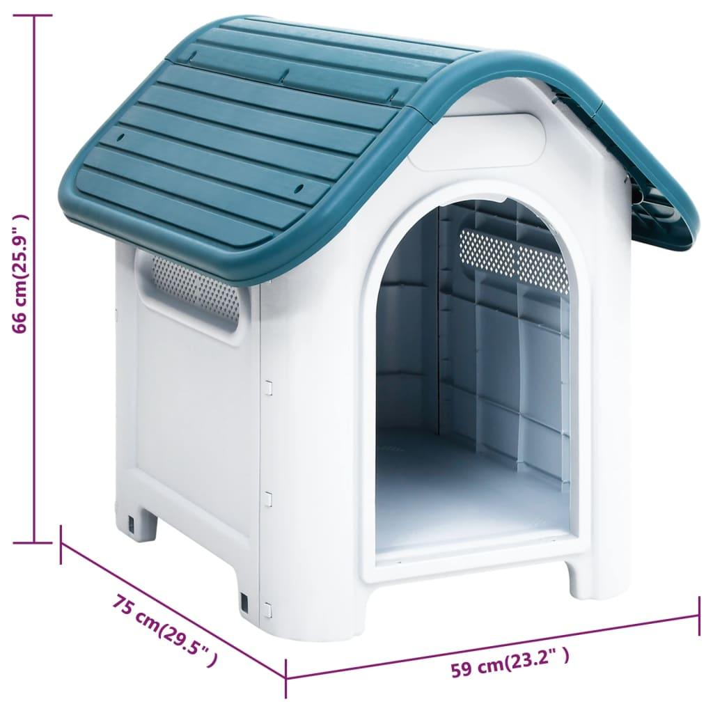 Trendyproduct.co.uk Dog House 59X75X66 Cm Polypropylene vidaXL Animals & Pet Supplies Animals & Pet Supplies > Pet Supplies > Dog Supplies > Dog Houses Blue Dog Houses Dog Supplies parcel Pet Supplies vidaXL