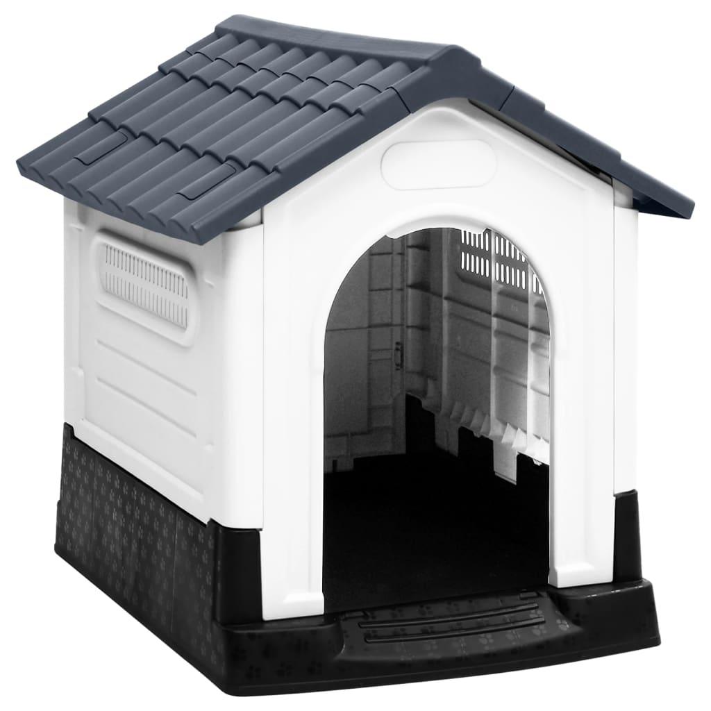 Trendyproduct.co.uk Dog House 57X68X66 Cm Polypropylene vidaXL Animals & Pet Supplies Animals & Pet Supplies > Pet Supplies > Dog Supplies > Dog Houses Dog Houses Dog Supplies Grey parcel Pet Supplies vidaXL