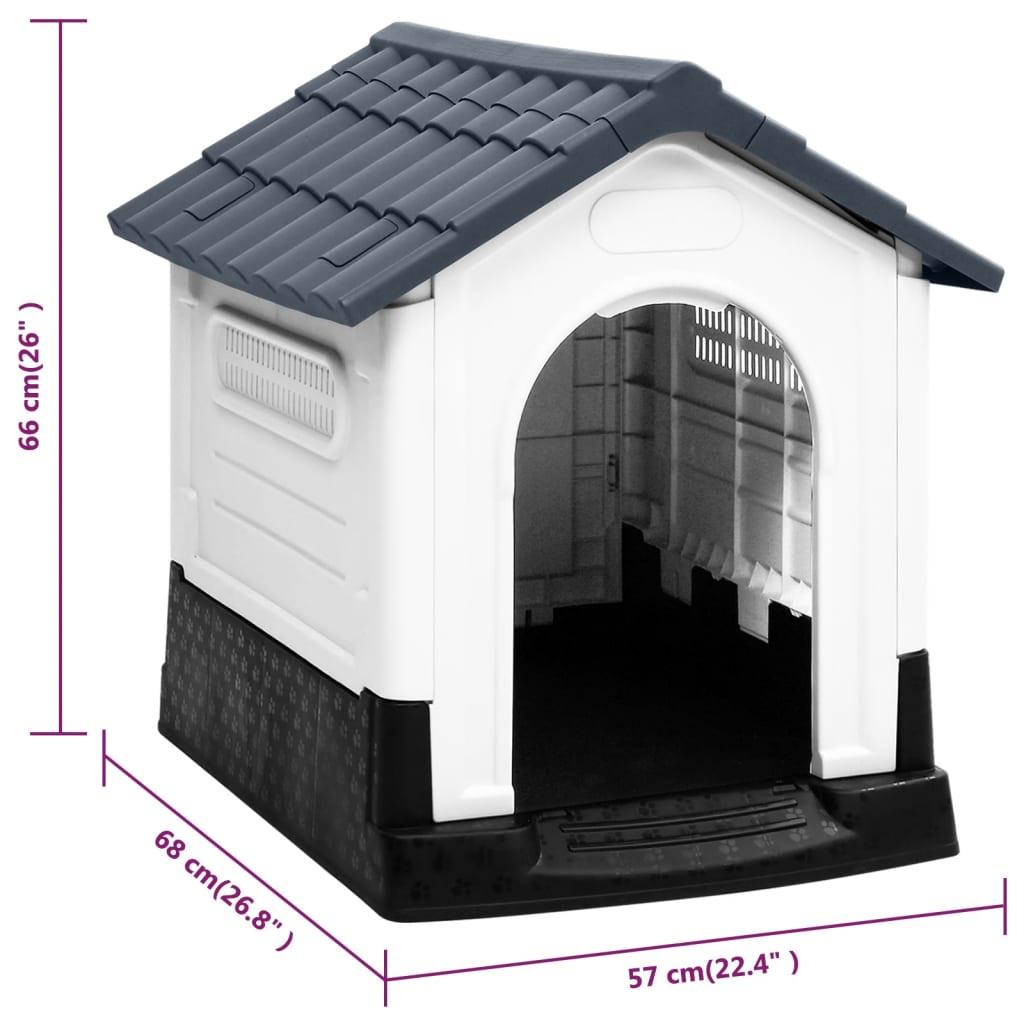 Trendyproduct.co.uk Dog House 57X68X66 Cm Polypropylene vidaXL Animals & Pet Supplies Animals & Pet Supplies > Pet Supplies > Dog Supplies > Dog Houses Dog Houses Dog Supplies Grey parcel Pet Supplies vidaXL