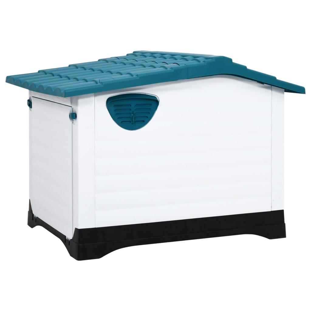 Trendyproduct.co.uk Dog House 90.5X68X66 Cm Polypropylene vidaXL Animals & Pet Supplies Animals & Pet Supplies > Pet Supplies > Dog Supplies > Dog Houses Blue Dog Houses Dog Supplies parcel Pet Supplies vidaXL