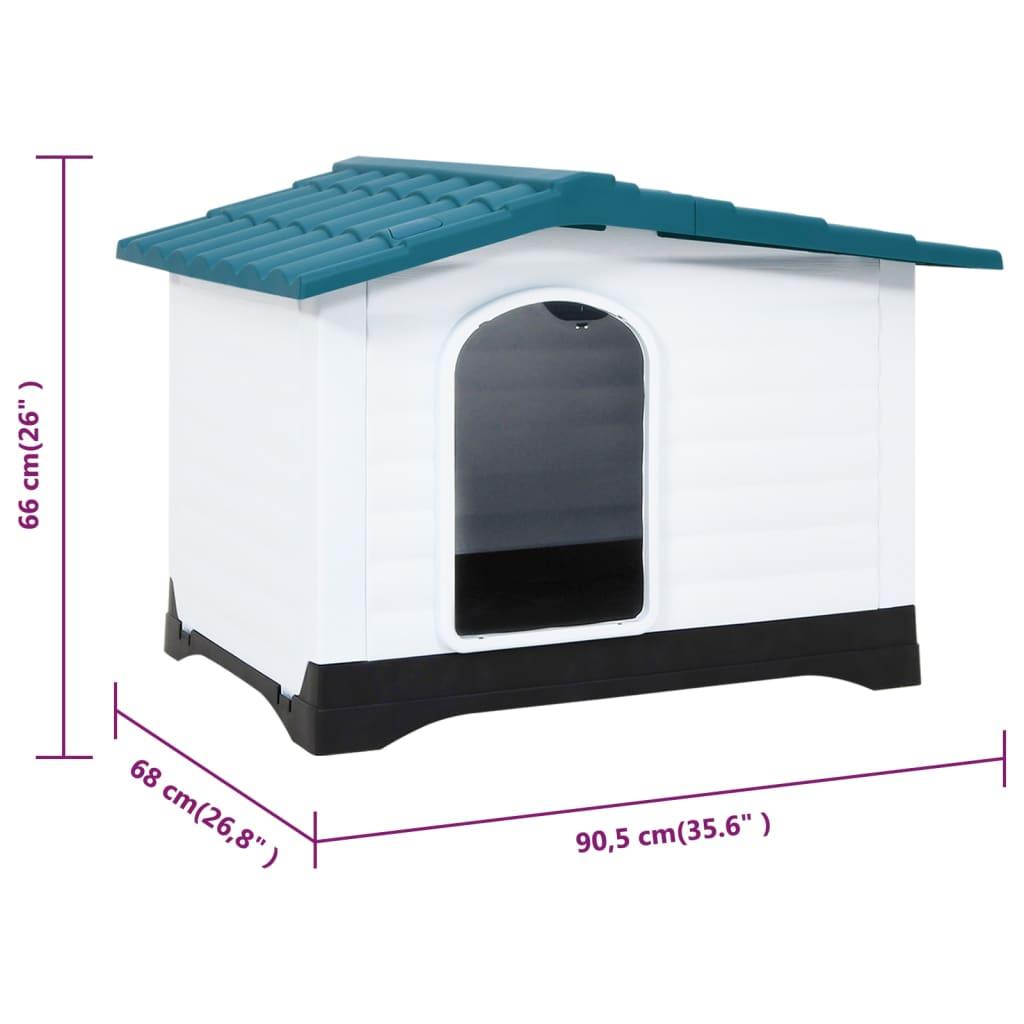 Trendyproduct.co.uk Dog House 90.5X68X66 Cm Polypropylene vidaXL Animals & Pet Supplies Animals & Pet Supplies > Pet Supplies > Dog Supplies > Dog Houses Blue Dog Houses Dog Supplies parcel Pet Supplies vidaXL