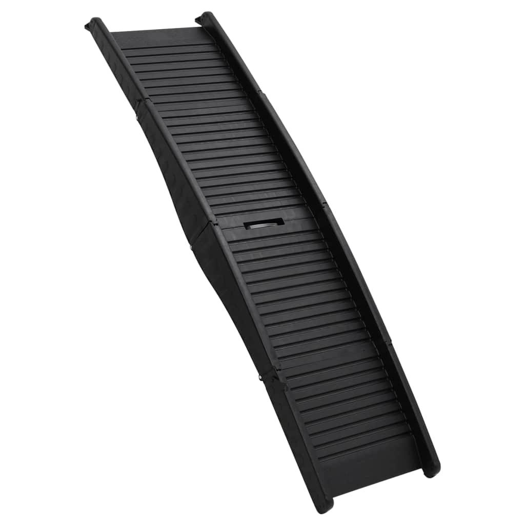 Folding Dog Ramp Black 153X40X12.5 Cm Plastic