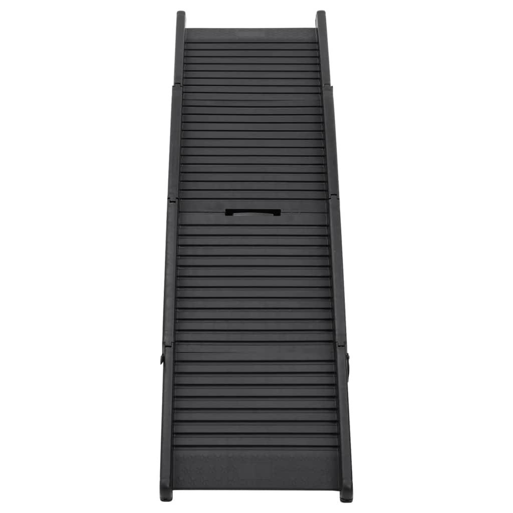 Folding Dog Ramp Black 153X40X12.5 Cm Plastic