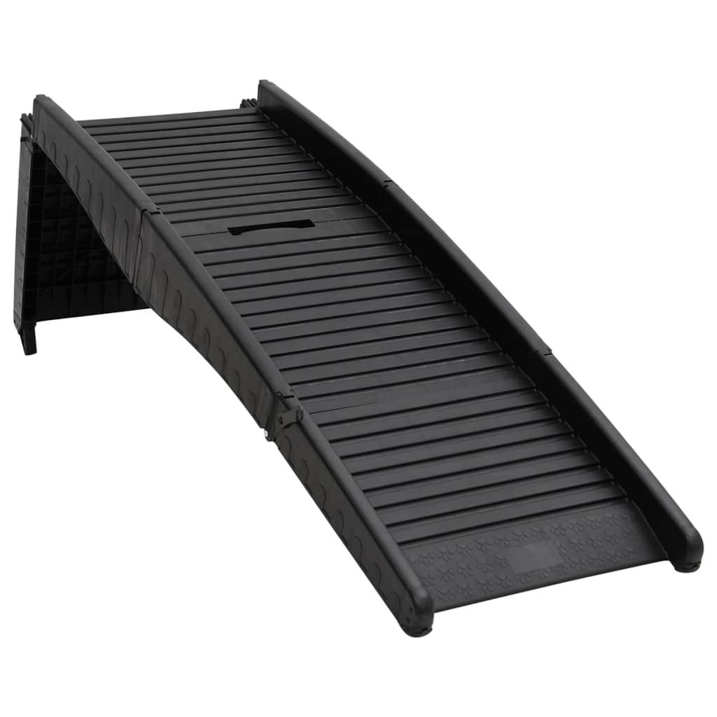 Folding Dog Ramp Black 153X40X12.5 Cm Plastic