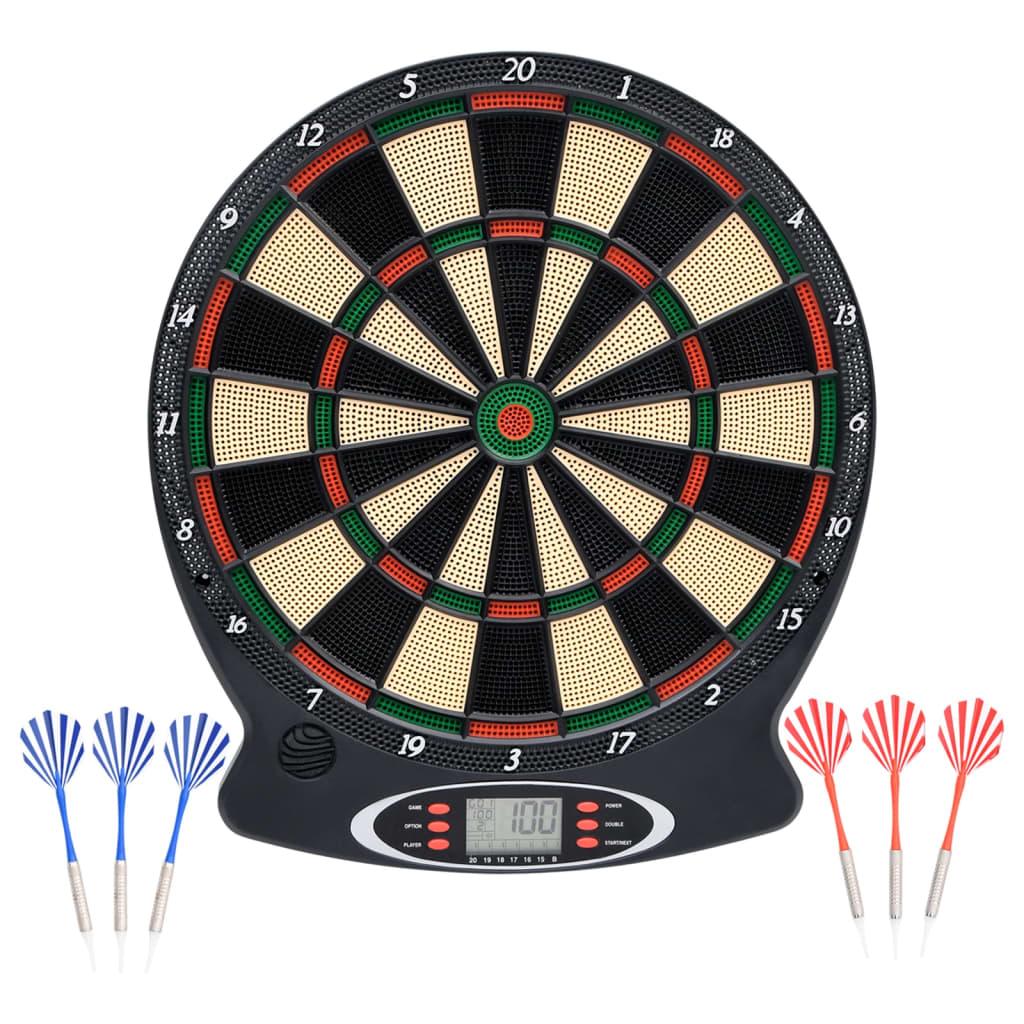 Electric Dartboard With Darts Black Polypropylene