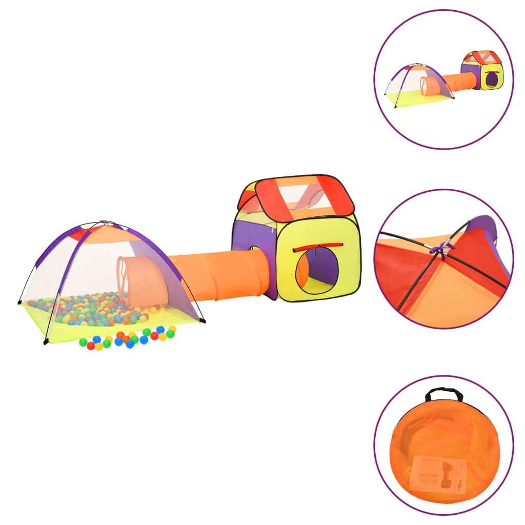 Children Play Tent With 250 Balls Multicolour 338X123X111 Cm