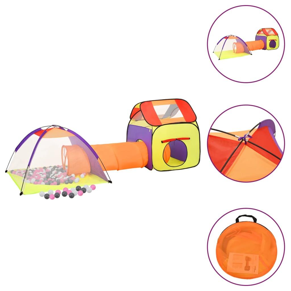 Children Play Tent With 250 Balls Multicolour 338X123X111 Cm