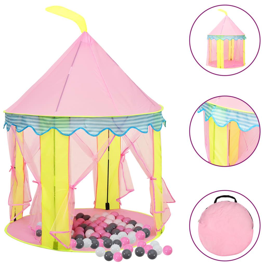 Children Play Tent With 250 Balls Pink 100X100X127 Cm