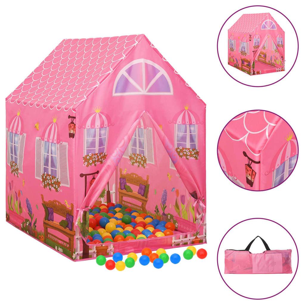 Children Play Tent With 250 Balls Pink 69X94X104 Cm