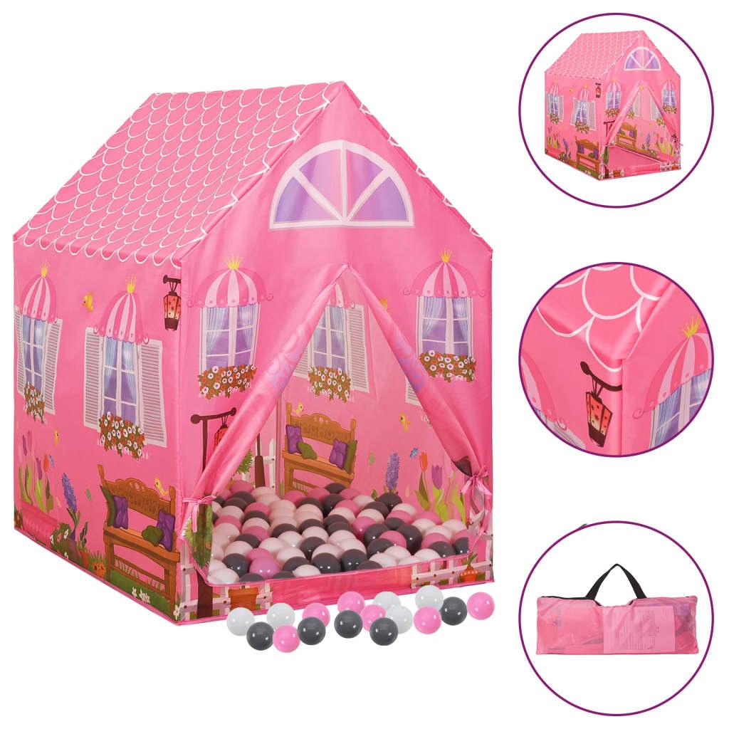 Children Play Tent With 250 Balls Pink 69X94X104 Cm