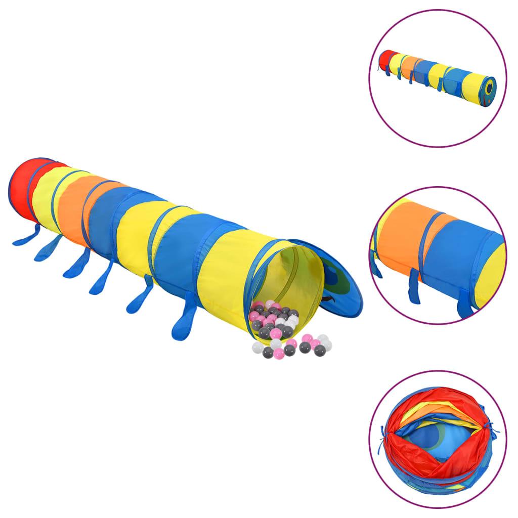 Children Play Tunnel With 250 Balls Multicolour 245 Cm Polyester