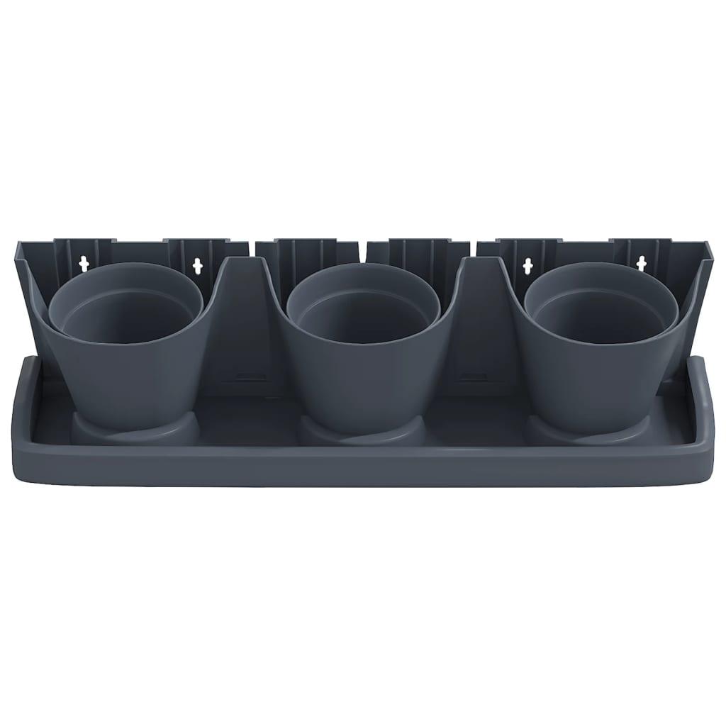 Vertical Garden Plant Set 12 Pcs Anthracite Polypropylene