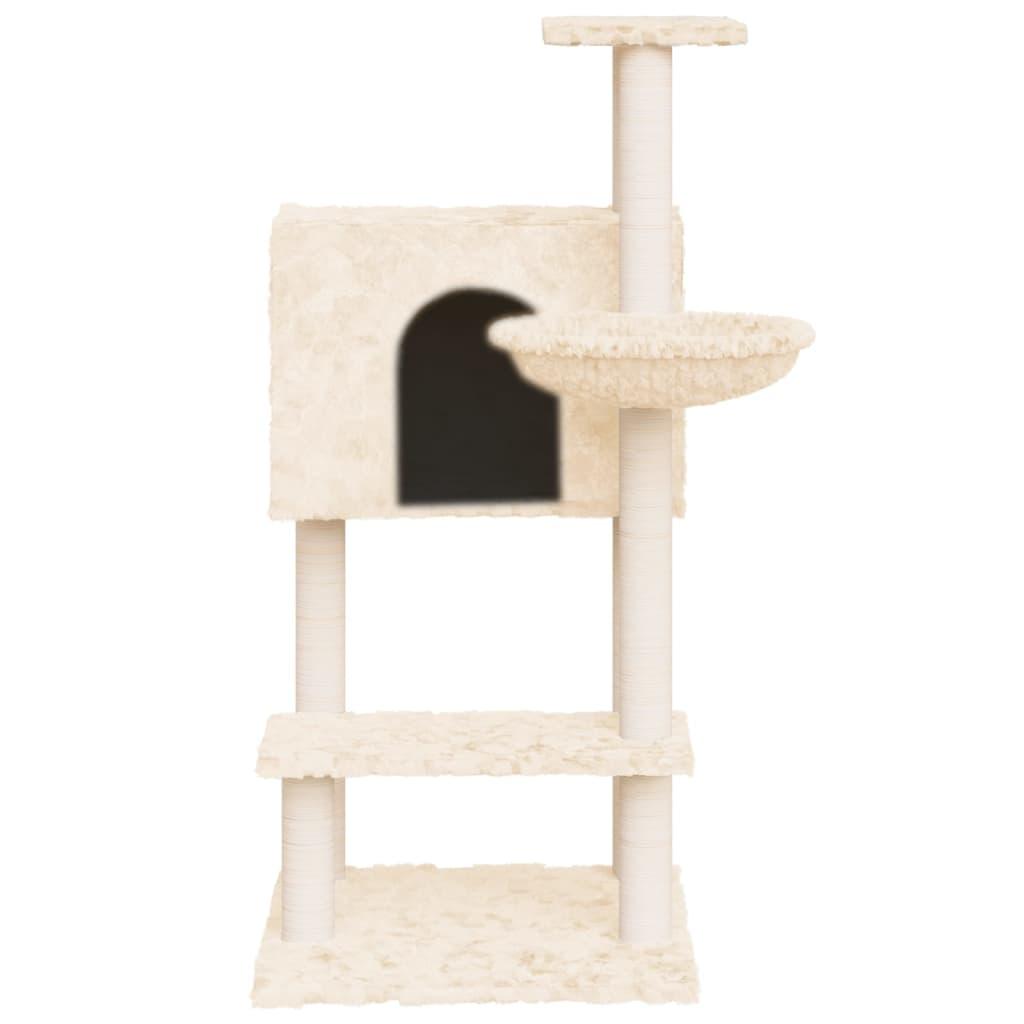 Trendyproduct.co.uk Cat Tree With Sisal Scratching Posts 108.5 Cm vidaXL Animals & Pet Supplies Animals & Pet Supplies > Pet Supplies > Cat Supplies > Cat Furniture Cat Furniture Cat Supplies Cream parcel Pet Supplies vidaXL