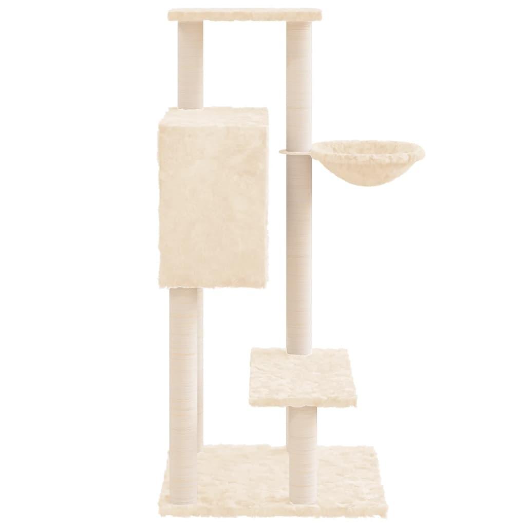 Trendyproduct.co.uk Cat Tree With Sisal Scratching Posts 108.5 Cm vidaXL Animals & Pet Supplies Animals & Pet Supplies > Pet Supplies > Cat Supplies > Cat Furniture Cat Furniture Cat Supplies Cream parcel Pet Supplies vidaXL