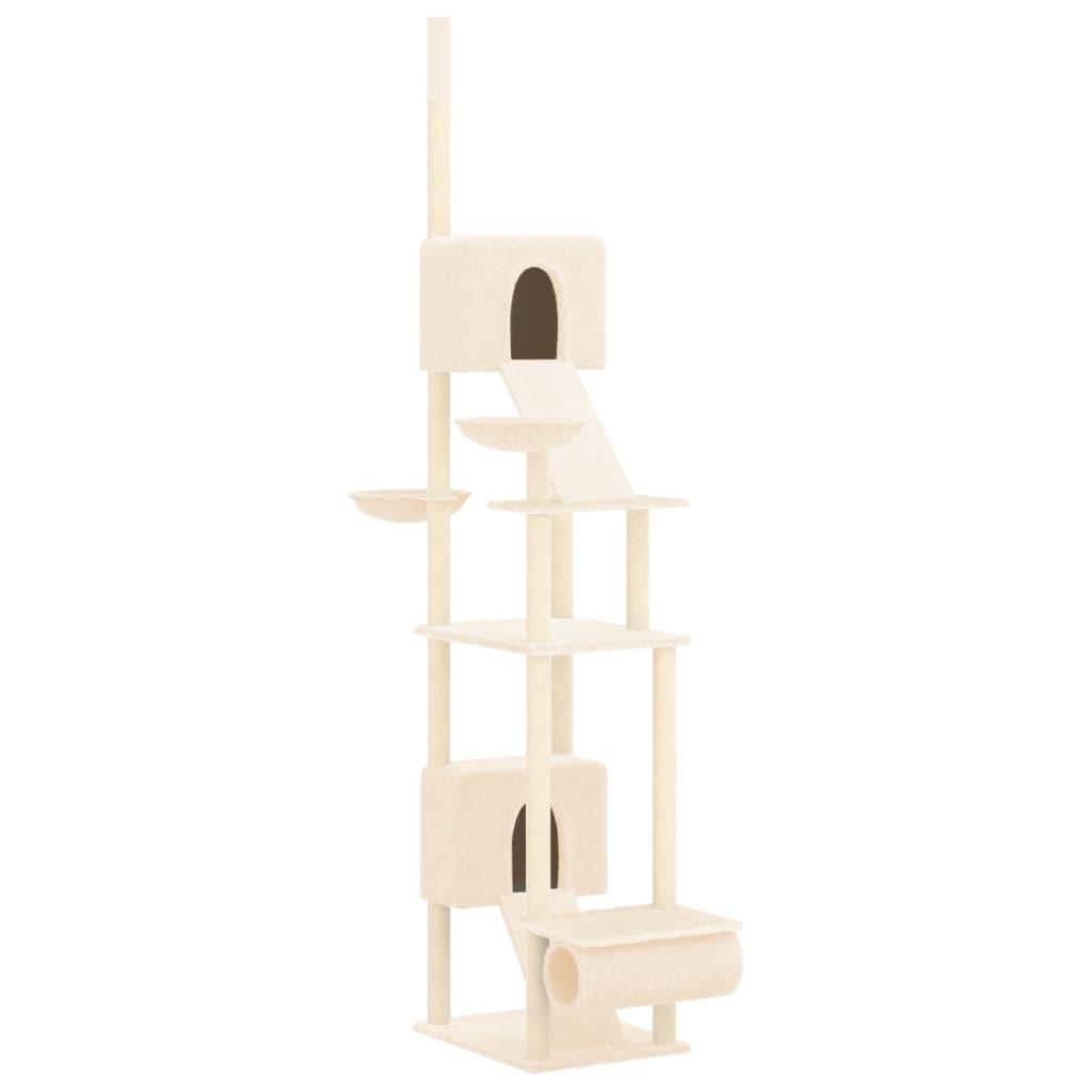 Trendyproduct.co.uk Floor To Ceiling Cat Tree 277-303 Cm vidaXL Animals & Pet Supplies Animals & Pet Supplies > Pet Supplies > Cat Supplies > Cat Furniture Cat Furniture Cat Supplies Cream parcel Pet Supplies vidaXL