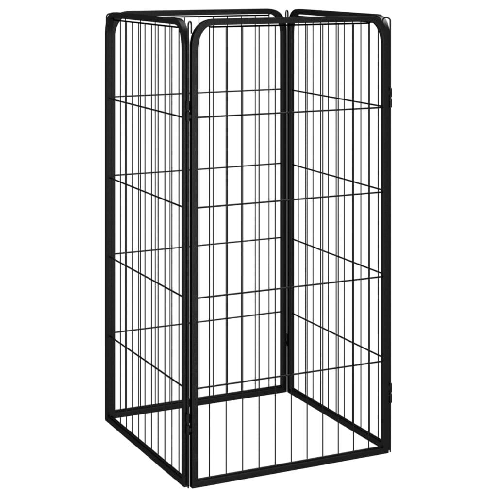 Trendyproduct.co.uk 20-Panel Dog Playpen Black 50X100 Cm Powder-Coated Steel vidaXL Animals & Pet Supplies Animals & Pet Supplies > Pet Supplies > Dog Supplies > Dog Kennels & Runs Black Dog Kennels & Runs Dog Supplies parcel Pet Supplies vidaXL