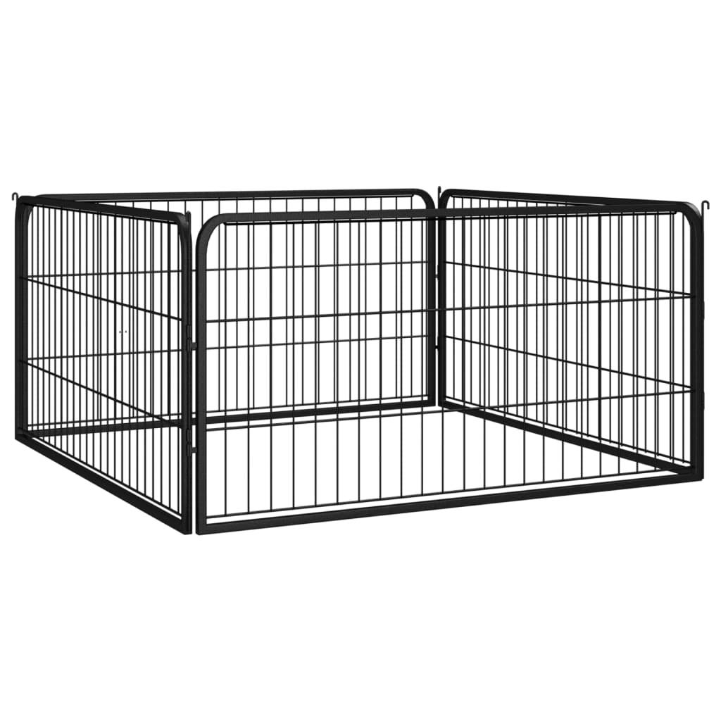 Trendyproduct.co.uk 16-Panel Dog Playpen Black 100X50 Cm Powder-Coated Steel vidaXL Animals & Pet Supplies Animals & Pet Supplies > Pet Supplies > Dog Supplies > Dog Kennels & Runs Black Dog Kennels & Runs Dog Supplies parcel Pet Supplies vidaXL