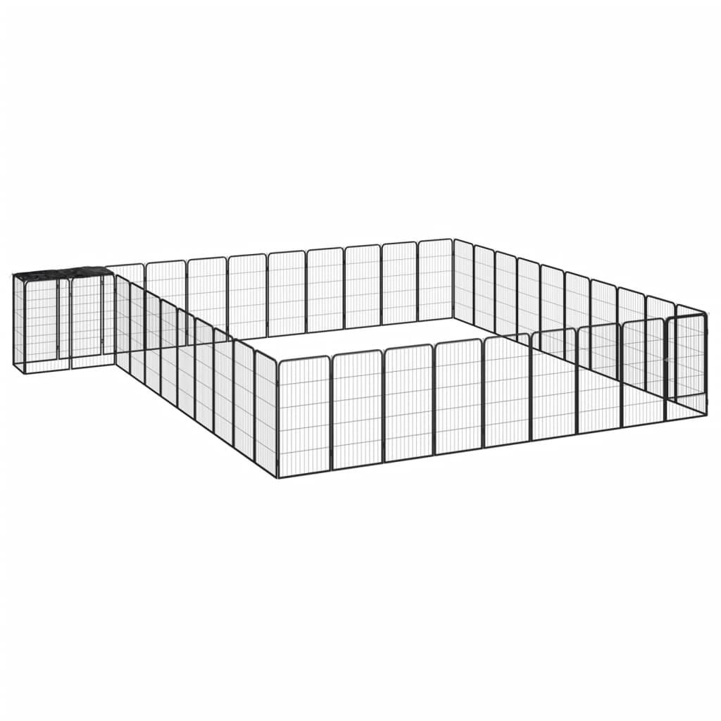 Trendyproduct.co.uk 42-Panel Dog Playpen Black 50X100 Cm Powder-Coated Steel vidaXL Animals & Pet Supplies Animals & Pet Supplies > Pet Supplies > Dog Supplies > Dog Kennels & Runs Black Dog Kennels & Runs Dog Supplies parcel Pet Supplies vidaXL