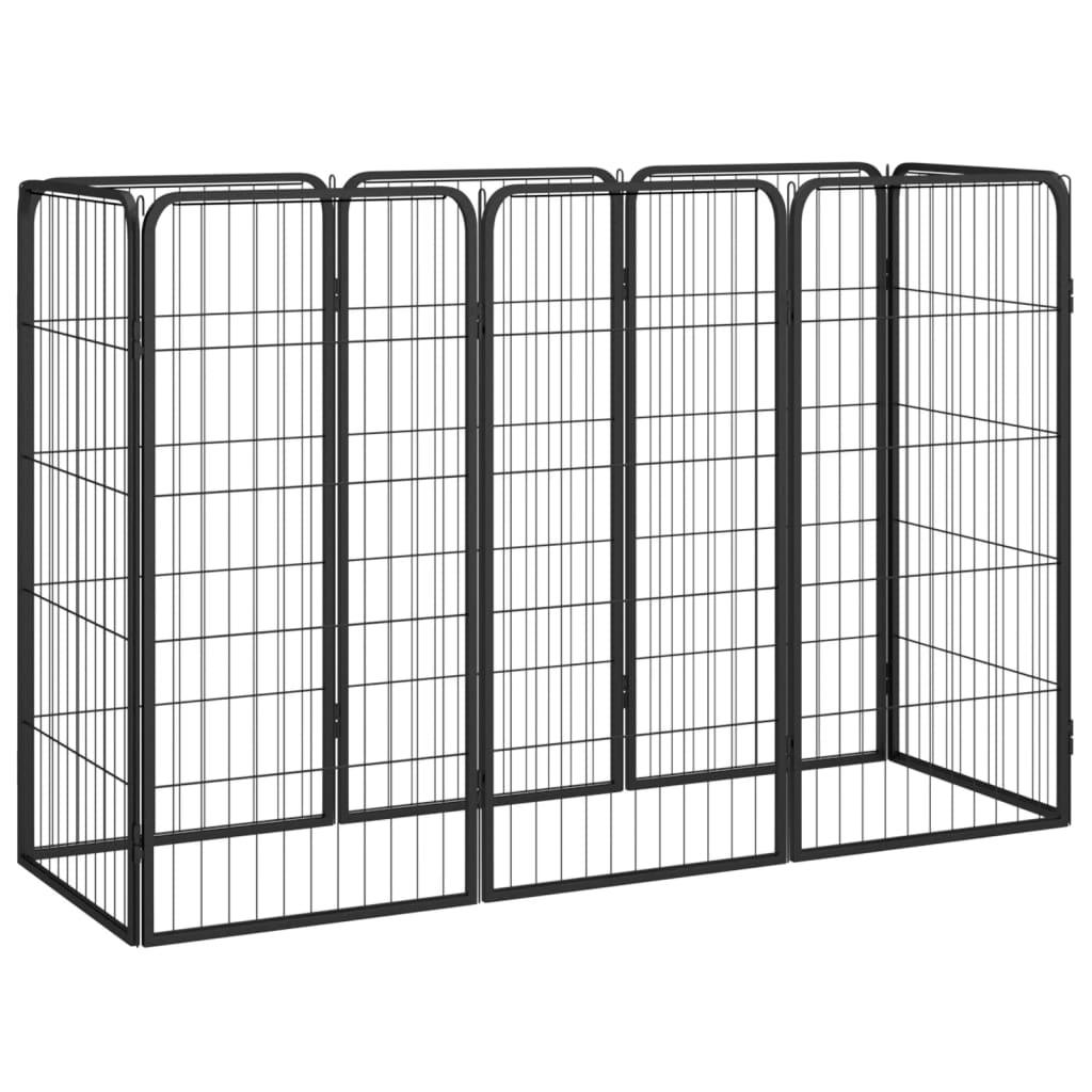 Trendyproduct.co.uk 20-Panel Dog Playpen Black 50X100 Cm Powder-Coated Steel vidaXL Animals & Pet Supplies Animals & Pet Supplies > Pet Supplies > Dog Supplies > Dog Kennels & Runs Black Dog Kennels & Runs Dog Supplies parcel Pet Supplies vidaXL