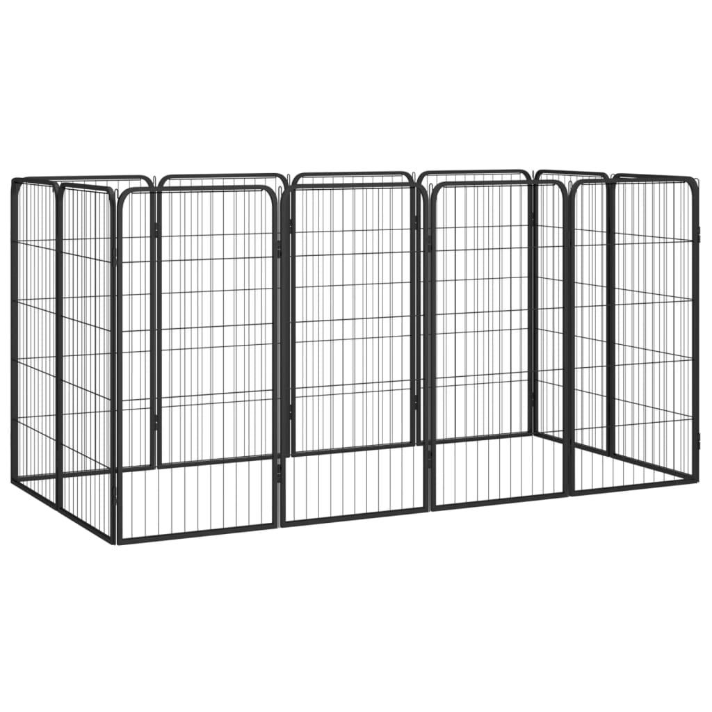 Trendyproduct.co.uk 20-Panel Dog Playpen Black 50X100 Cm Powder-Coated Steel vidaXL Animals & Pet Supplies Animals & Pet Supplies > Pet Supplies > Dog Supplies > Dog Kennels & Runs Black Dog Kennels & Runs Dog Supplies parcel Pet Supplies vidaXL