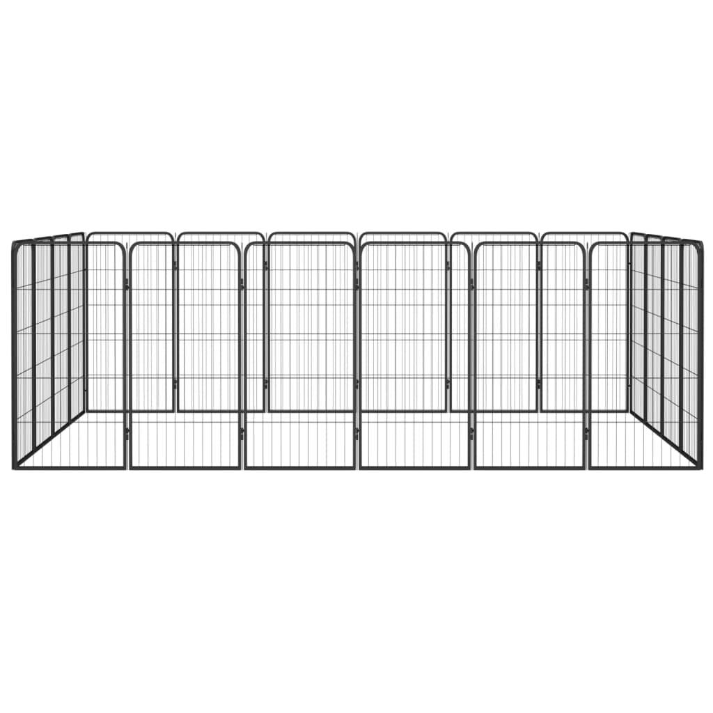 Trendyproduct.co.uk 20-Panel Dog Playpen Black 50X100 Cm Powder-Coated Steel vidaXL Animals & Pet Supplies Animals & Pet Supplies > Pet Supplies > Dog Supplies > Dog Kennels & Runs Black Dog Kennels & Runs Dog Supplies parcel Pet Supplies vidaXL