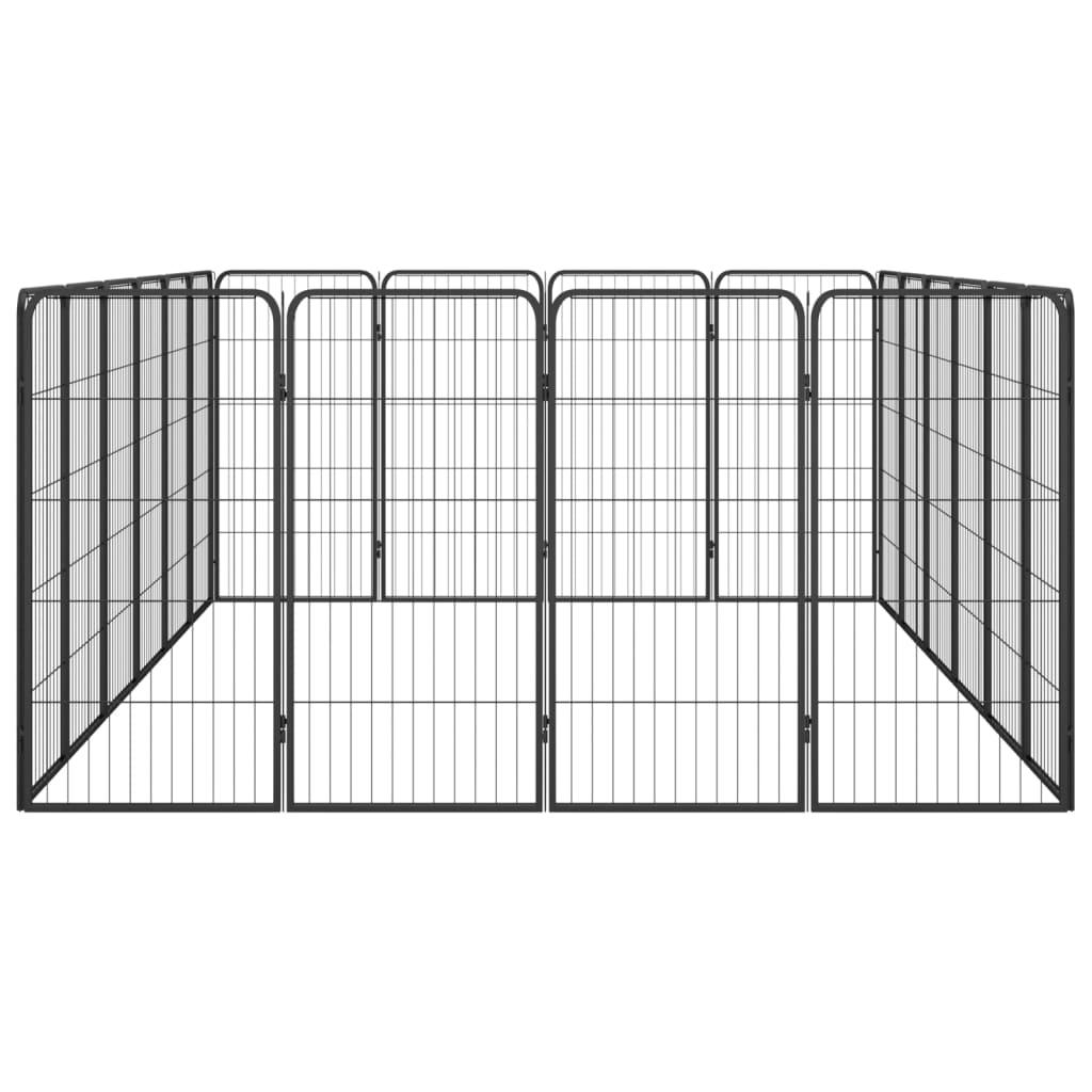 Trendyproduct.co.uk 20-Panel Dog Playpen Black 50X100 Cm Powder-Coated Steel vidaXL Animals & Pet Supplies Animals & Pet Supplies > Pet Supplies > Dog Supplies > Dog Kennels & Runs Black Dog Kennels & Runs Dog Supplies parcel Pet Supplies vidaXL