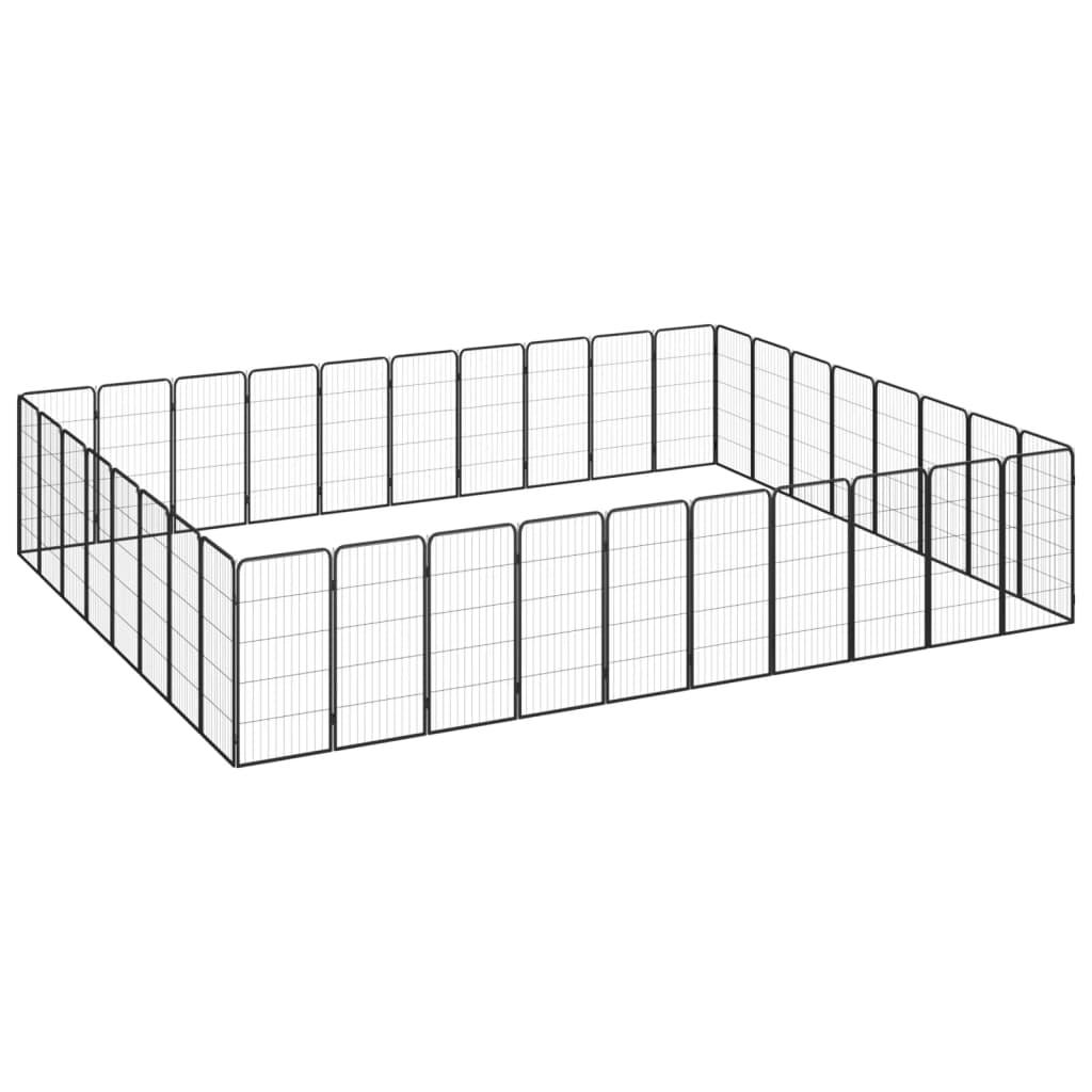 Trendyproduct.co.uk 20-Panel Dog Playpen Black 50X100 Cm Powder-Coated Steel vidaXL Animals & Pet Supplies Animals & Pet Supplies > Pet Supplies > Dog Supplies > Dog Kennels & Runs Black Dog Kennels & Runs Dog Supplies parcel Pet Supplies vidaXL