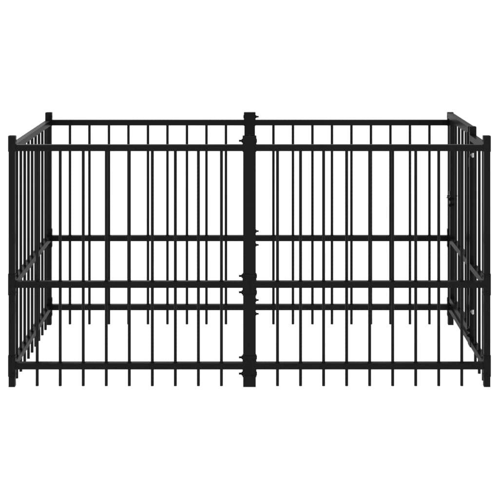 Trendyproduct.co.uk Dog Kennel Black 193.5X97X100 Cm Steel vidaXL Animals & Pet Supplies Animals & Pet Supplies > Pet Supplies > Dog Supplies > Dog Kennel & Run Accessories Dog Kennel & Run Accessories Dog Supplies parcel Pet Supplies vidaXL