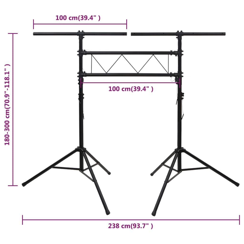 Light Stand Black Steel