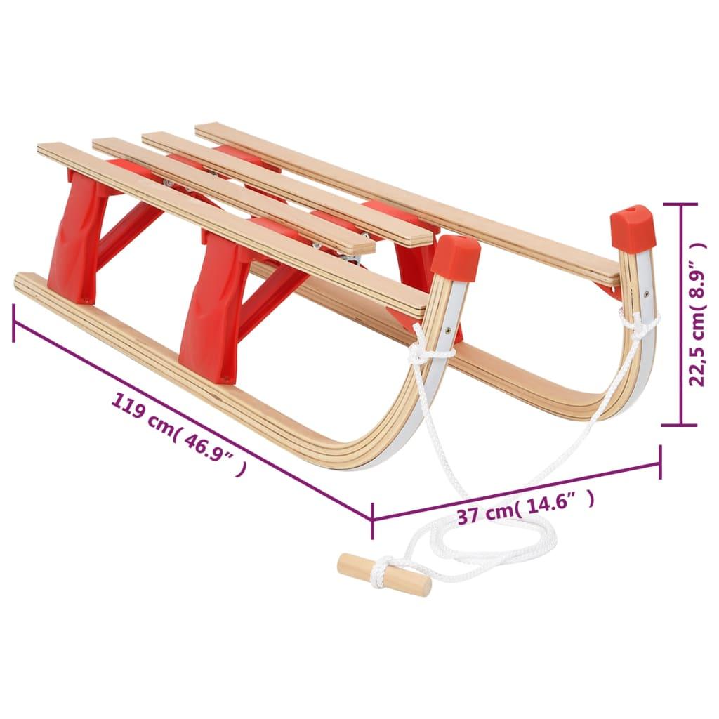 Folding Sledge Wood 110 Cm