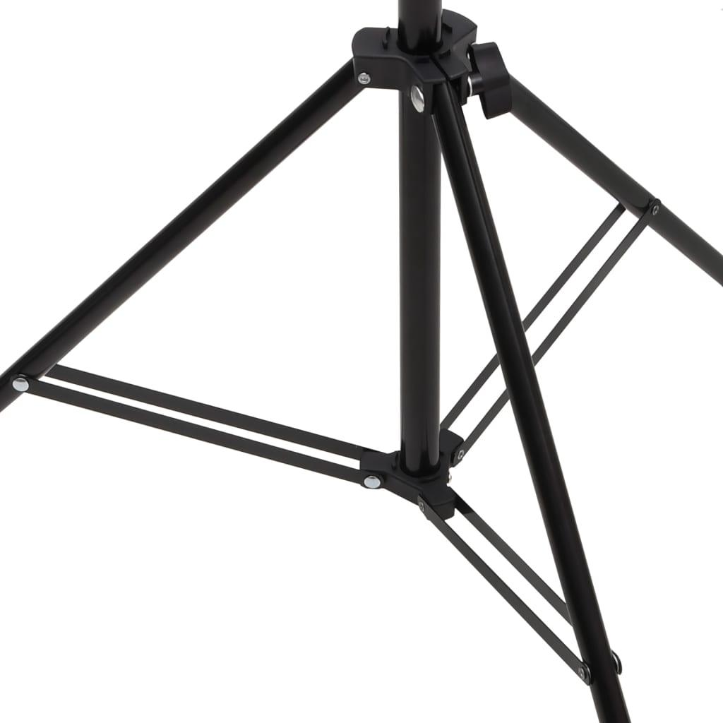 T-Shape Background Stand Black 91X60X(70-200) Cm